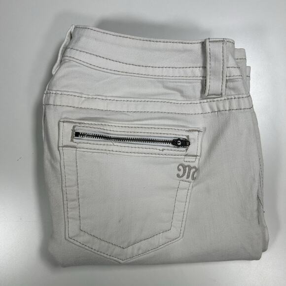 Miss Me Jeans Women’s 31 (32) White Mid Rise Easy Ankle Skinny Zipper Pockets - Picture 15 of 15